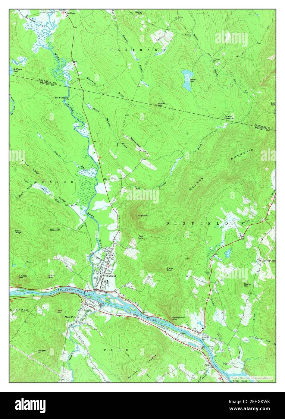 Map of dixfield maine Cut Out Stock Images & Pictures Alamy