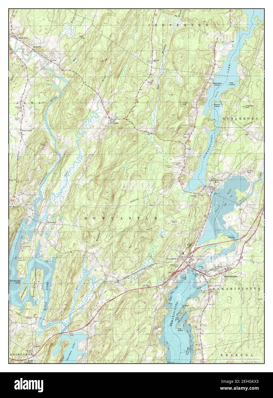 Damariscotta, Maine, map 2000, 124000, United States of America by