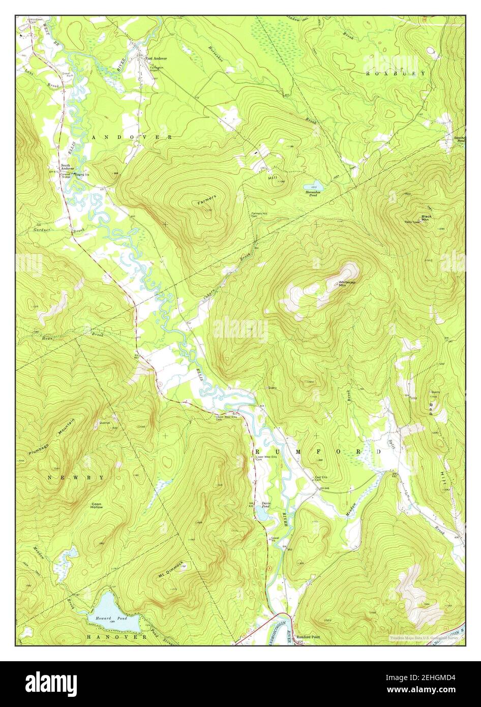 East Andover, Maine, map 1968, 124000, United States of America by Timeless Maps, data U.S