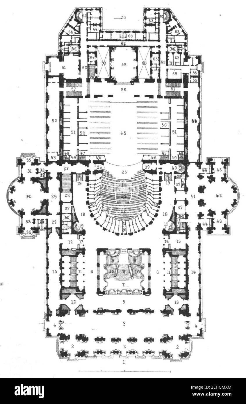 Palais Garnier plan d'ensemble - Nuitter 1875 p196 Stock Photo - Alamy