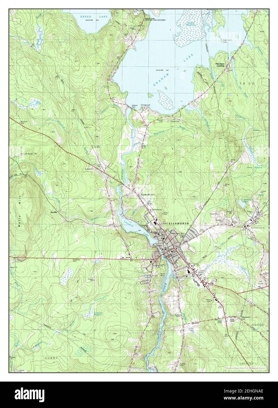Historical Ellsworth Maine Map