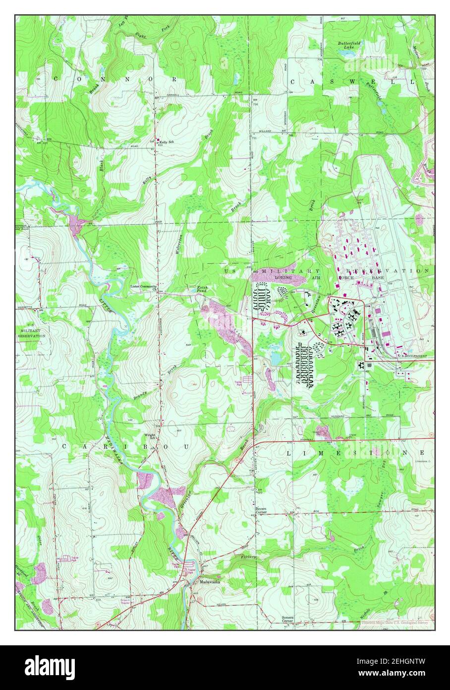 Fort Fairfield NW, Maine, map 1953, 124000, United States of America