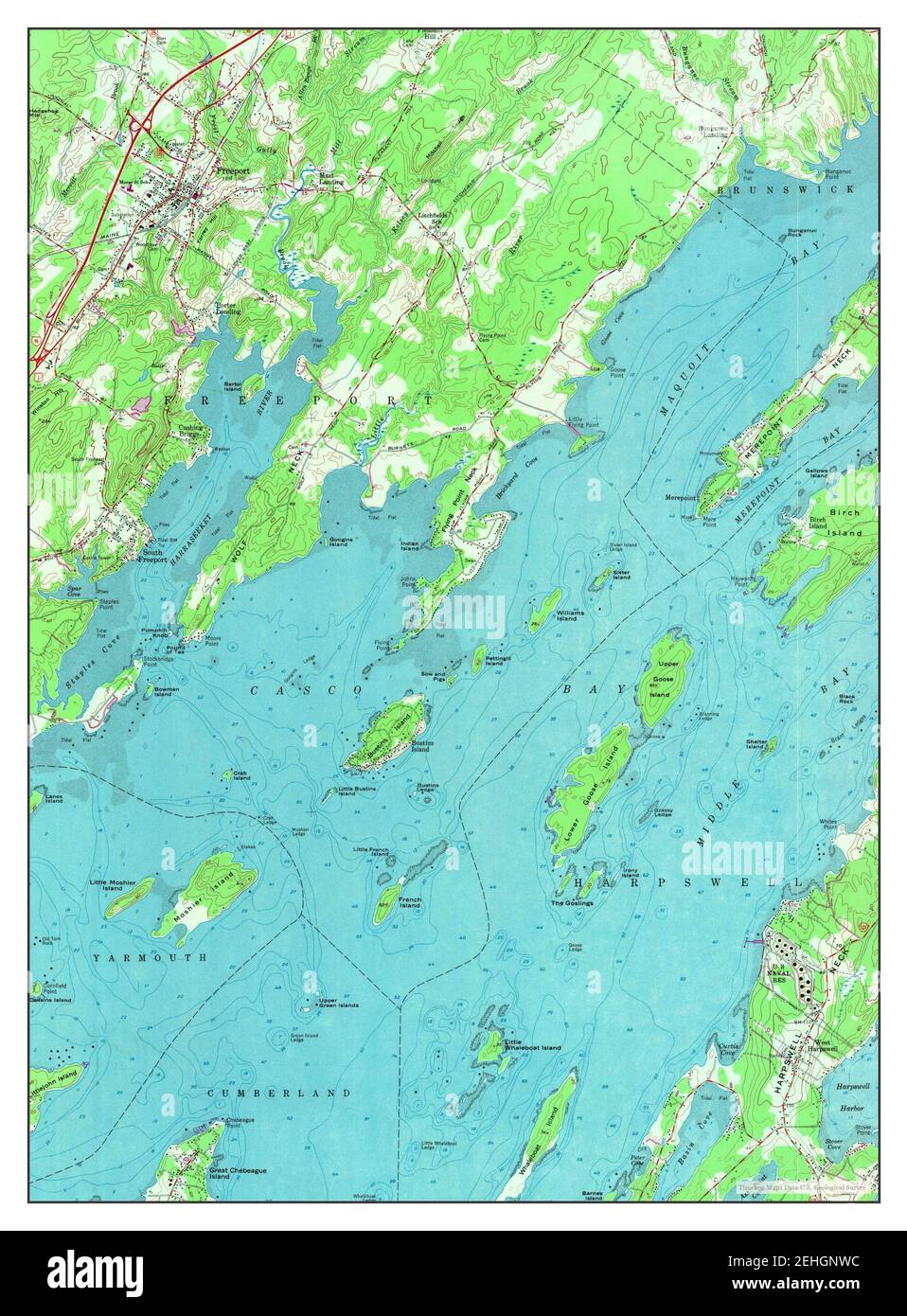 Map Of Freeport Maine Freeport, Maine, Map 1957, 1:24000, United States Of America By Timeless  Maps, Data U.s. Geological Survey Stock Photo - Alamy