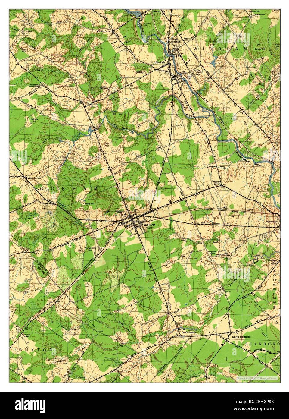 Map of gorham maine Cut Out Stock Images & Pictures Alamy