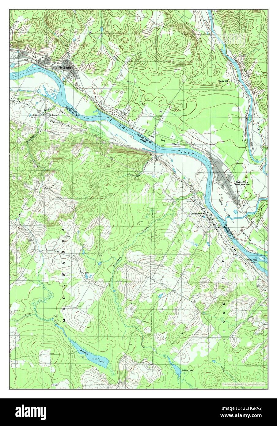 Grand Isle, Maine, map 1986, 124000, United States of America by