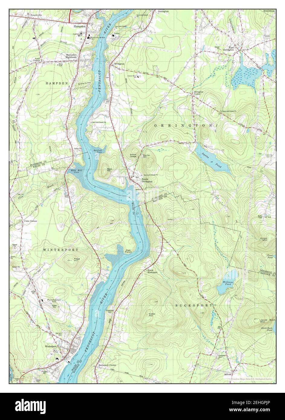 Hampden maine map Cut Out Stock Images & Pictures Alamy