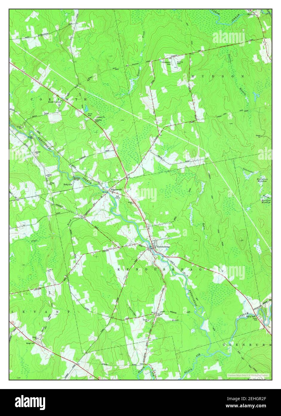 Kenduskeag, Maine, map 1977, 124000, United States of America by Timeless Maps, data U.S