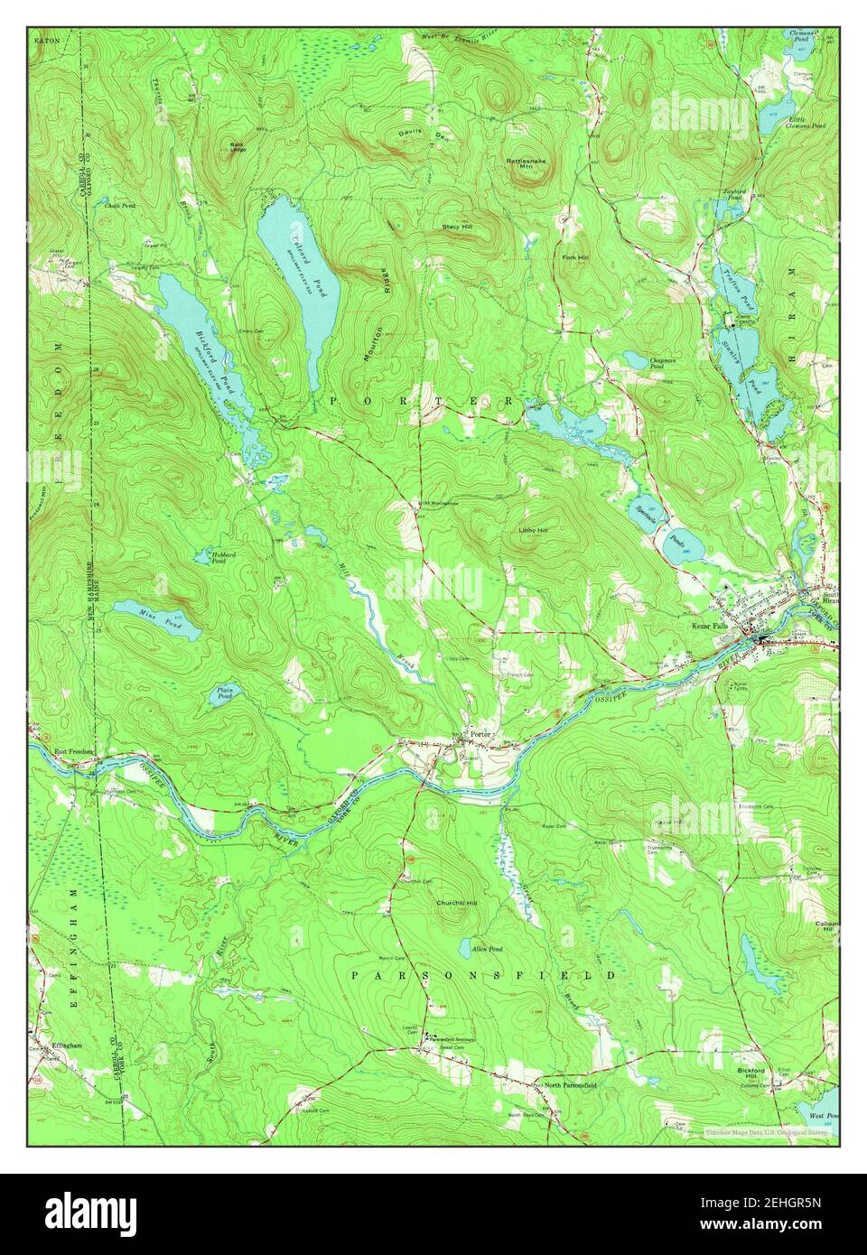 Kezar Falls, Maine, map 1964, 124000, United States of America by
