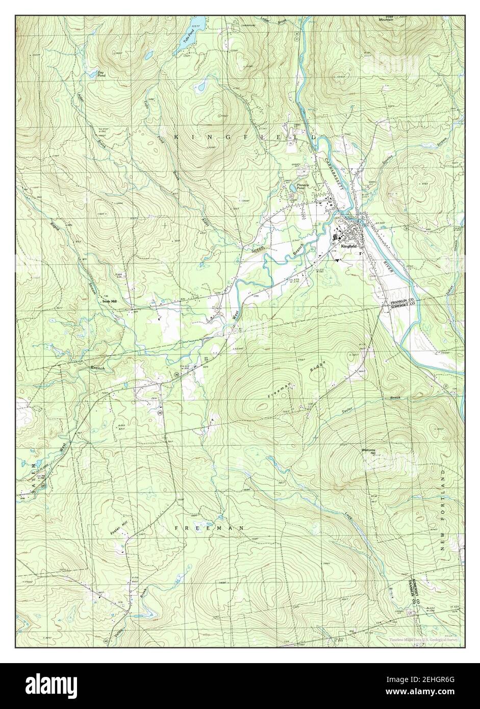 Kingfield, Maine, map 1989, 124000, United States of America by