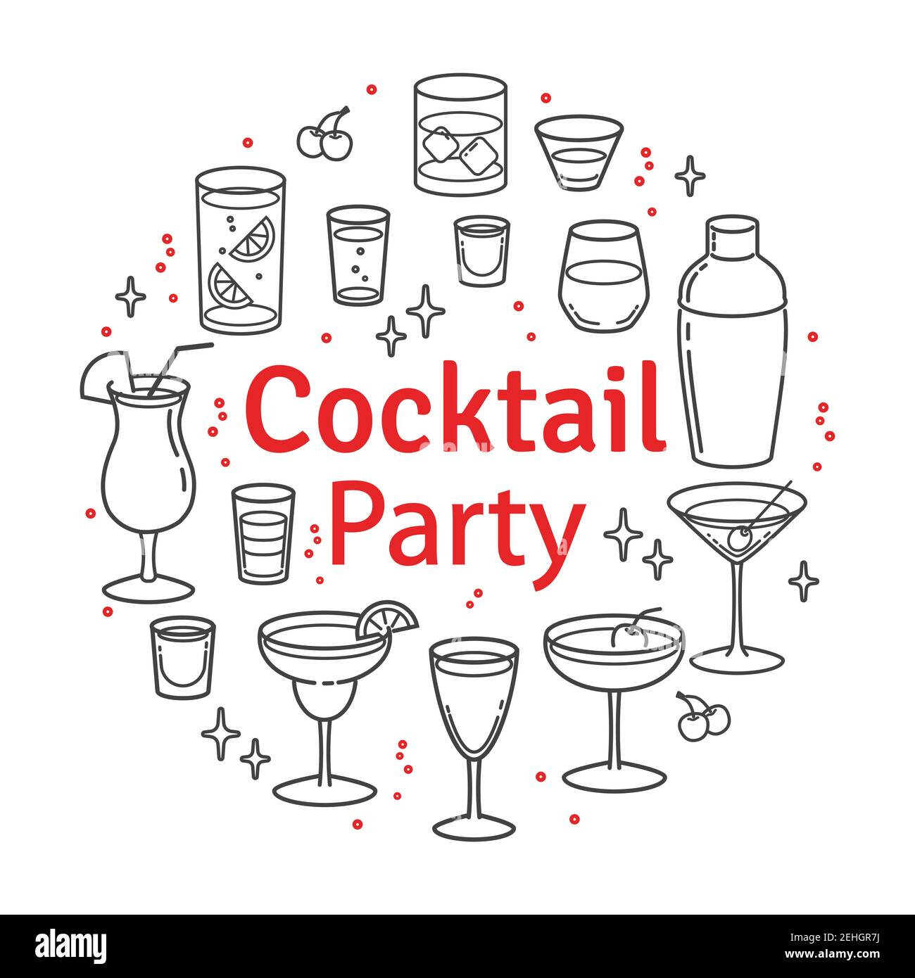 Set of cocktails and alcohol drinks Stock Vector Image & Art Alamy