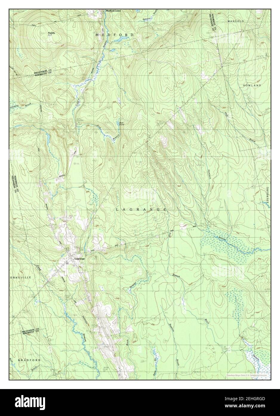 Lagrange, Maine, map 1983, 124000, United States of America by