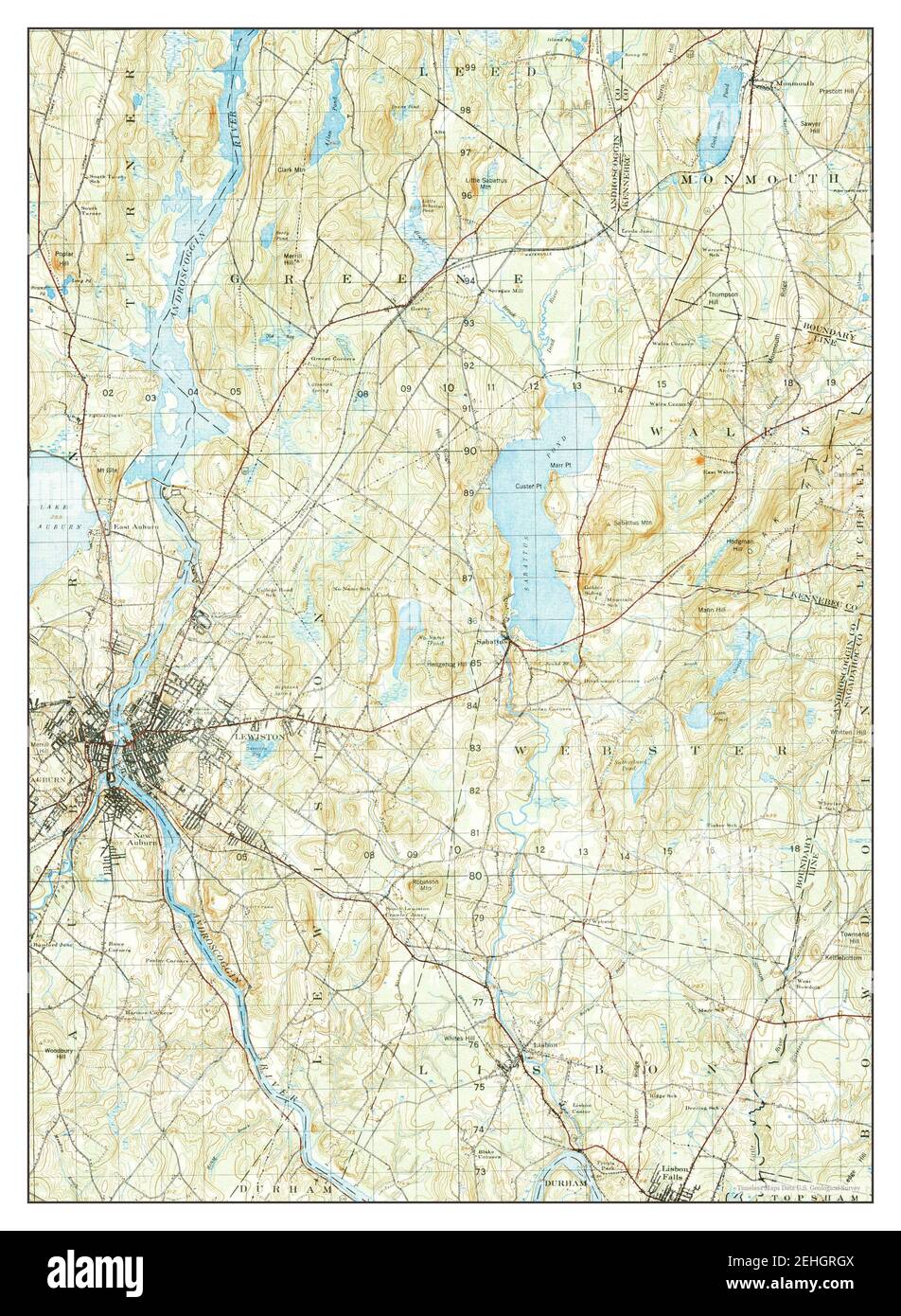Lewiston maine map Cut Out Stock Images & Pictures Alamy