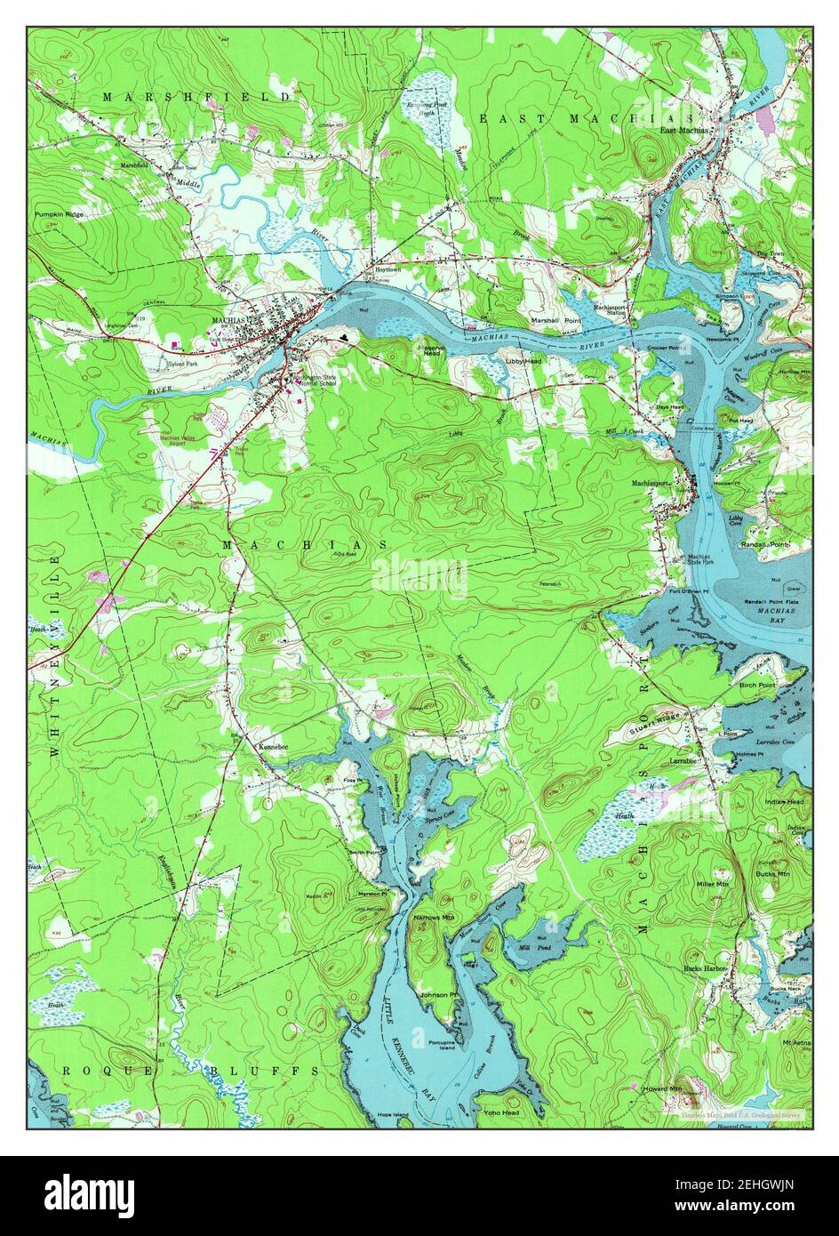 Machias maine map hires stock photography and images Alamy