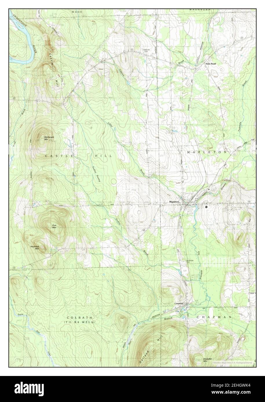 Mapleton, Maine, map 1984, 124000, United States of America by