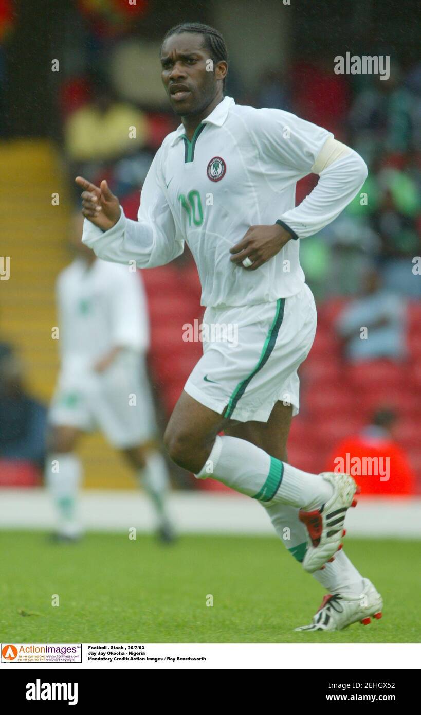 Football Stock 26 7 03 Jay Jay Okocha Nigeria Mandatory Credit Action Images Roy Beardsworth Stock Photo Alamy