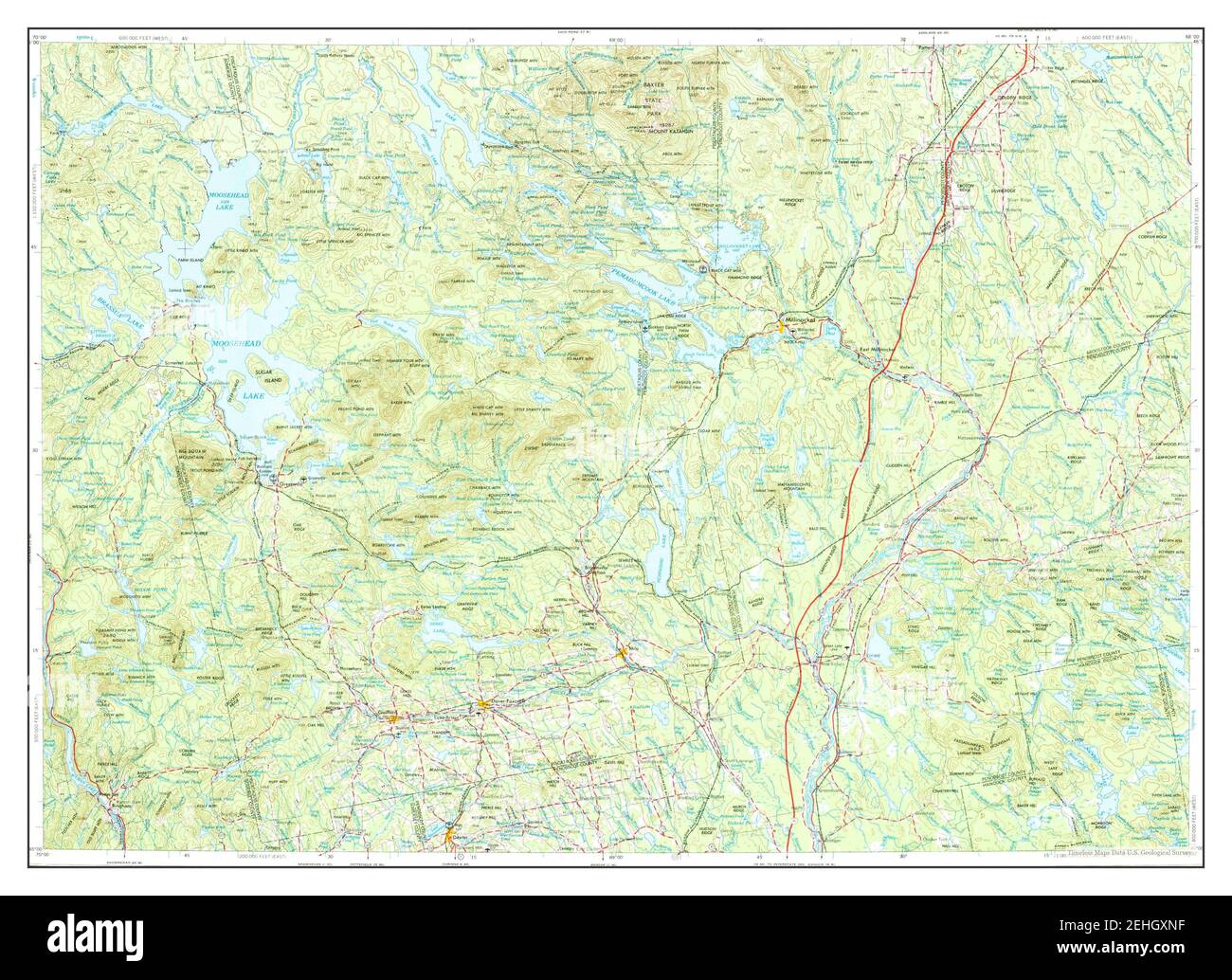 Millinocket, Maine, map 1954, 1250000, United States of America by