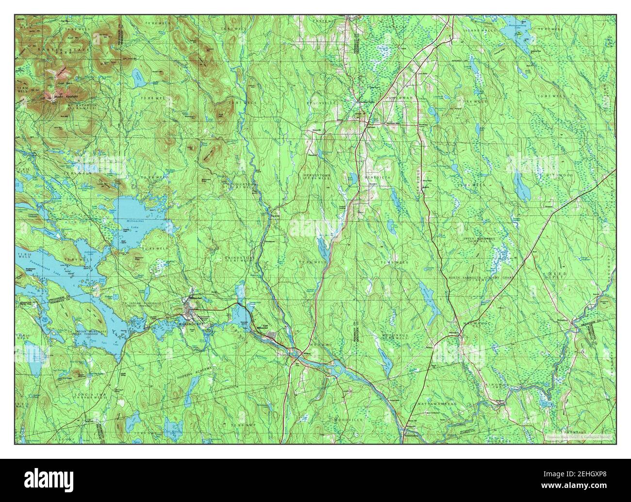 Millinocket, Maine, map 1985, 1100000, United States of America by Timeless Maps, data U.S