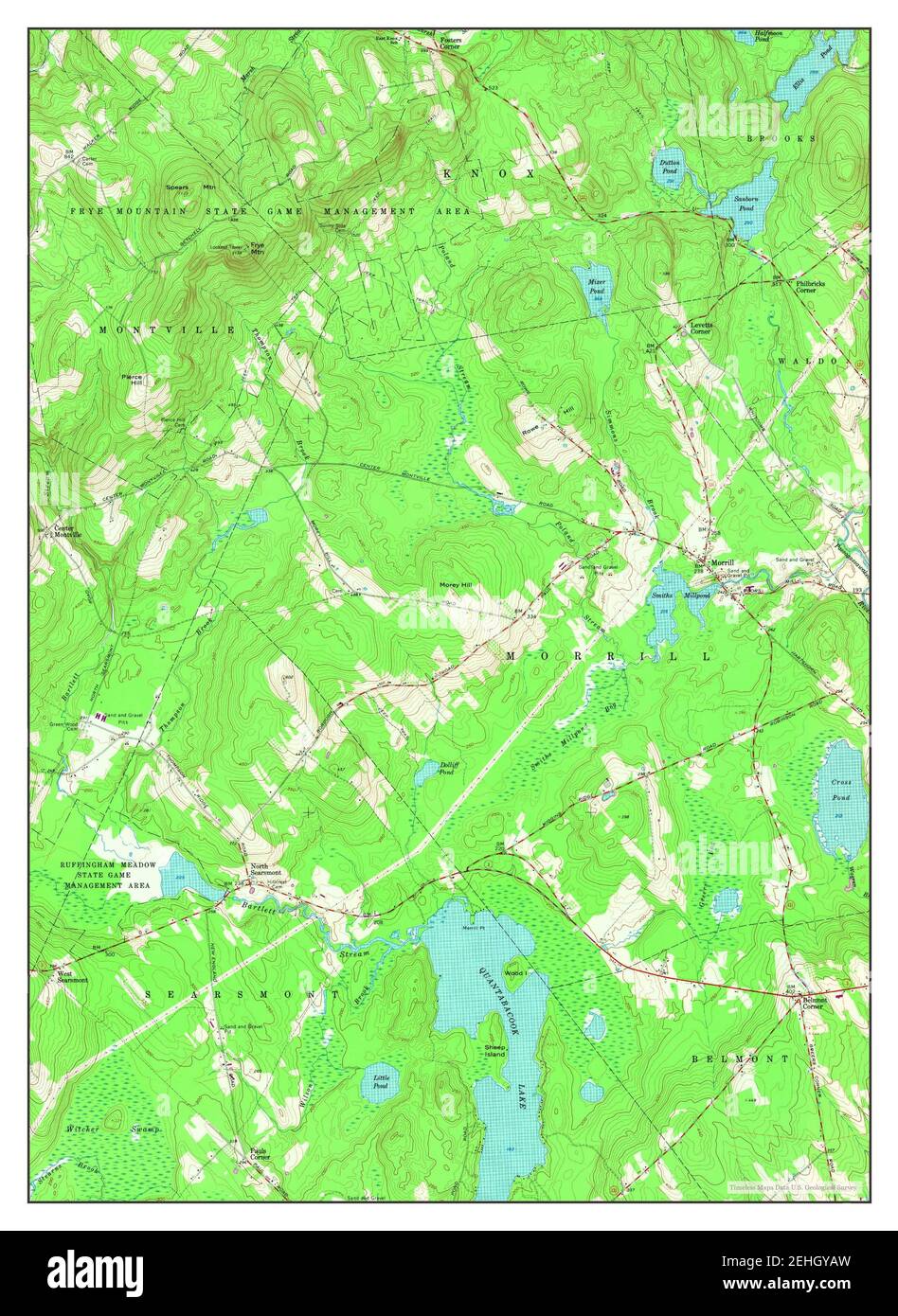 Morrill, Maine, map 1960, 124000, United States of America by Timeless