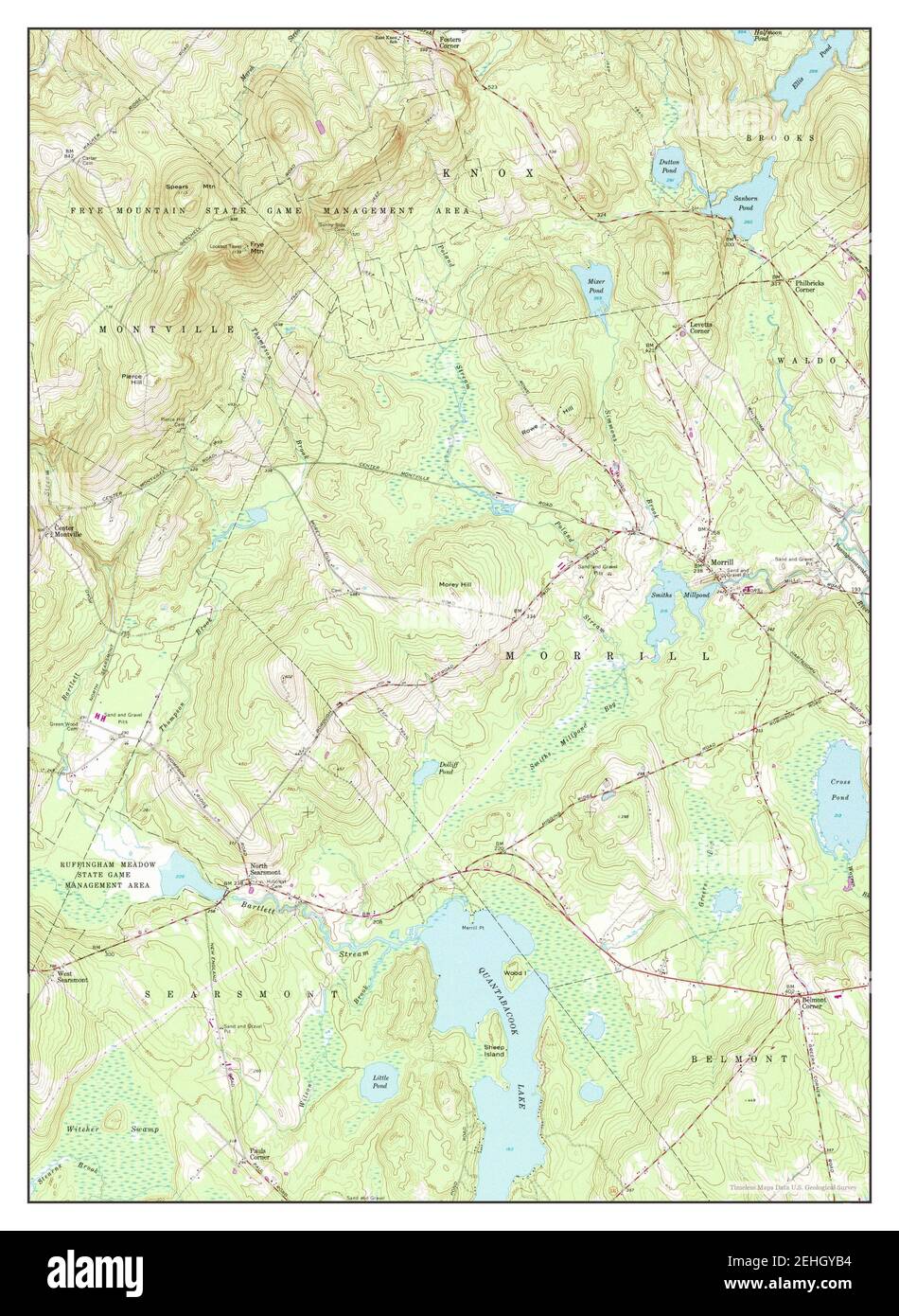 Morrill, Maine, map 1960, 124000, United States of America by Timeless