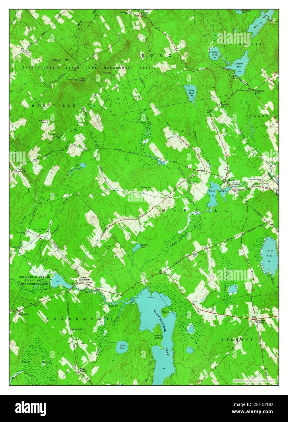 Morrill, Maine, map 1960, 124000, United States of America by Timeless