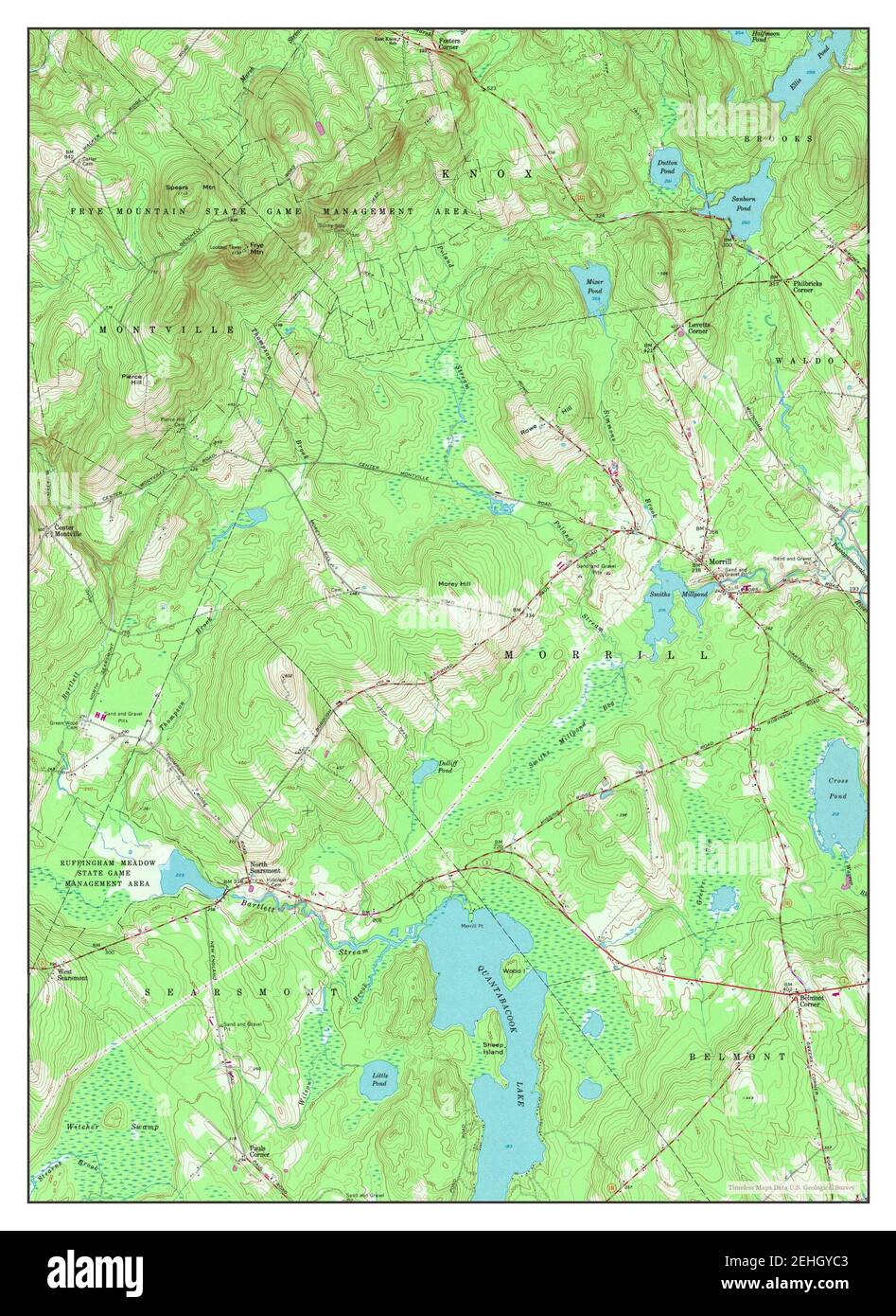 Morrill, Maine, map 1960, 124000, United States of America by Timeless