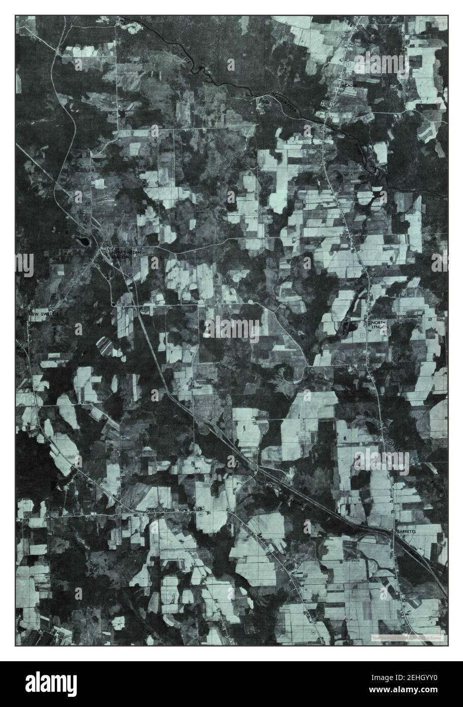 New Sweden, Maine, map 1975, 124000, United States of America by