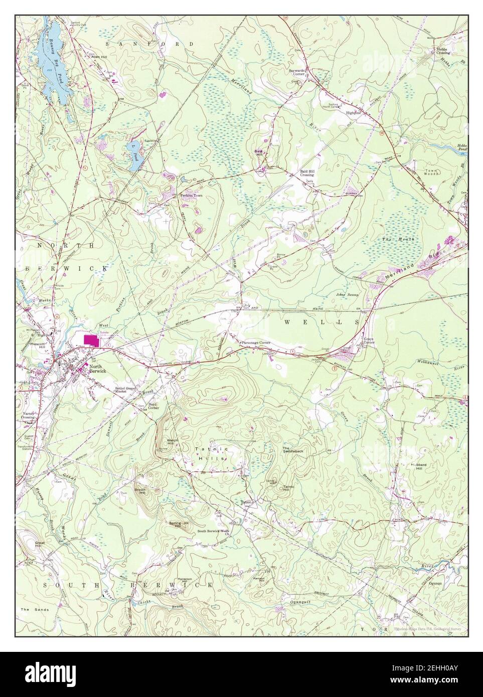 North Berwick Maine Map North Berwick, Maine, Map 1956, 1:24000, United States Of America By  Timeless Maps, Data U.s. Geological Survey Stock Photo - Alamy