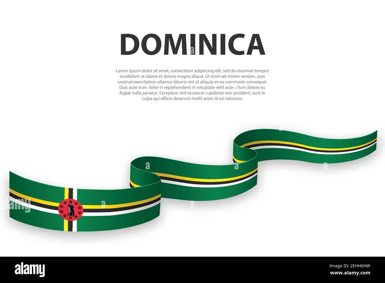Dominica national flag waving background Stock Vector Images - Alamy