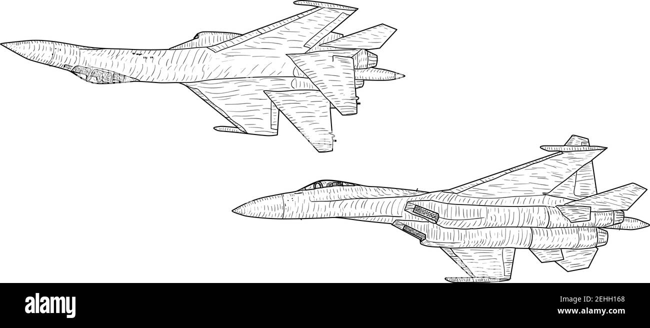 Set silhouette military combat airplane on a white background Stock ...