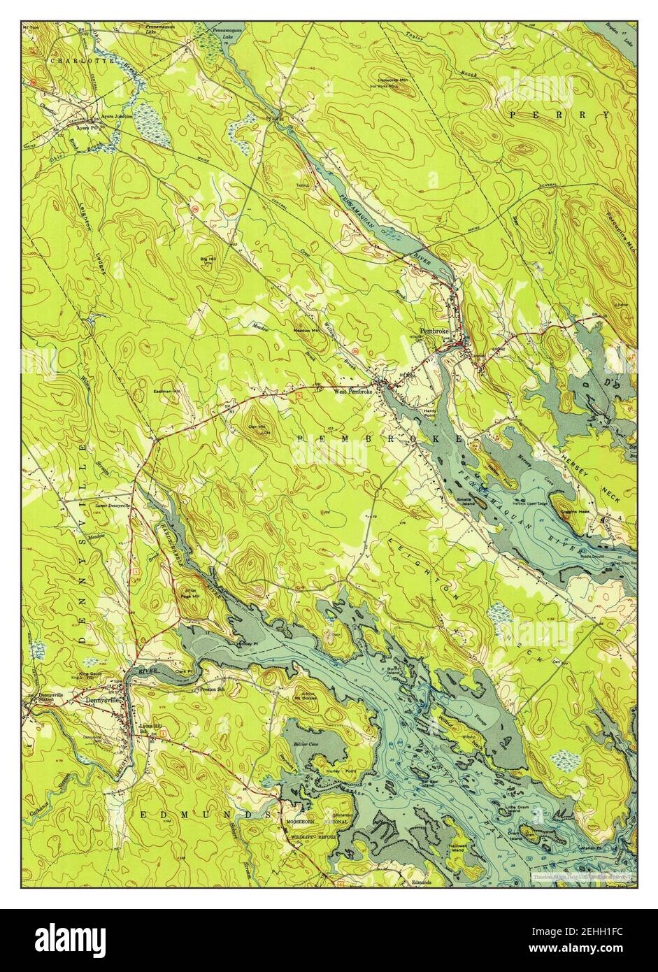 Pembroke, Maine, map 1949, 124000, United States of America by