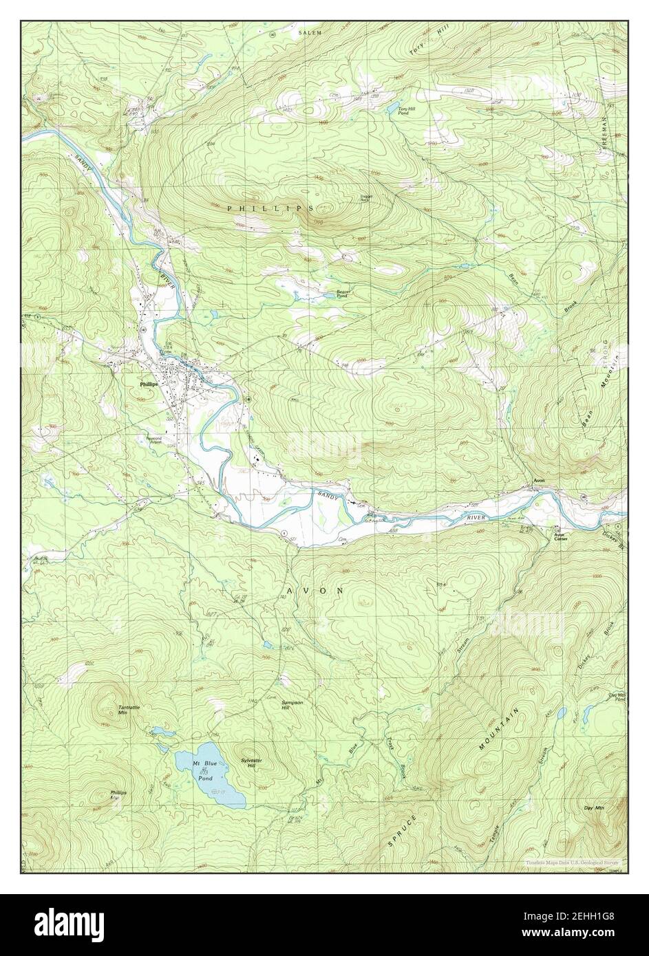 Phillips, Maine, map 1984, 124000, United States of America by