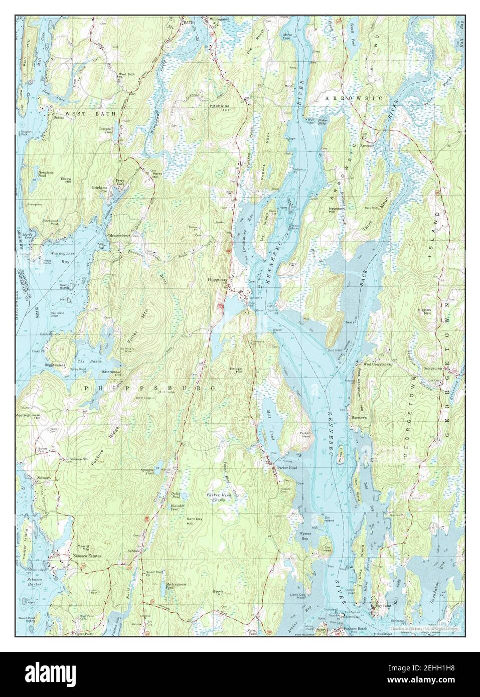 Phippsburg, Maine, map 2000, 124000, United States of America by