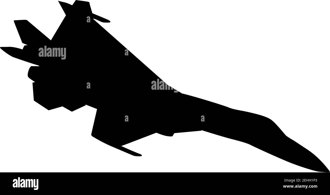 Silhouette military combat airplane on a white background Stock Vector ...