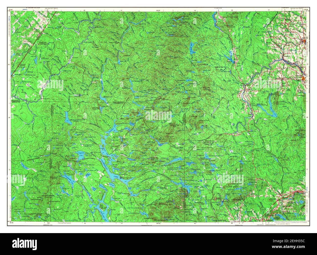 Presque Isle, Maine, map 1954, 1250000, United States of America by