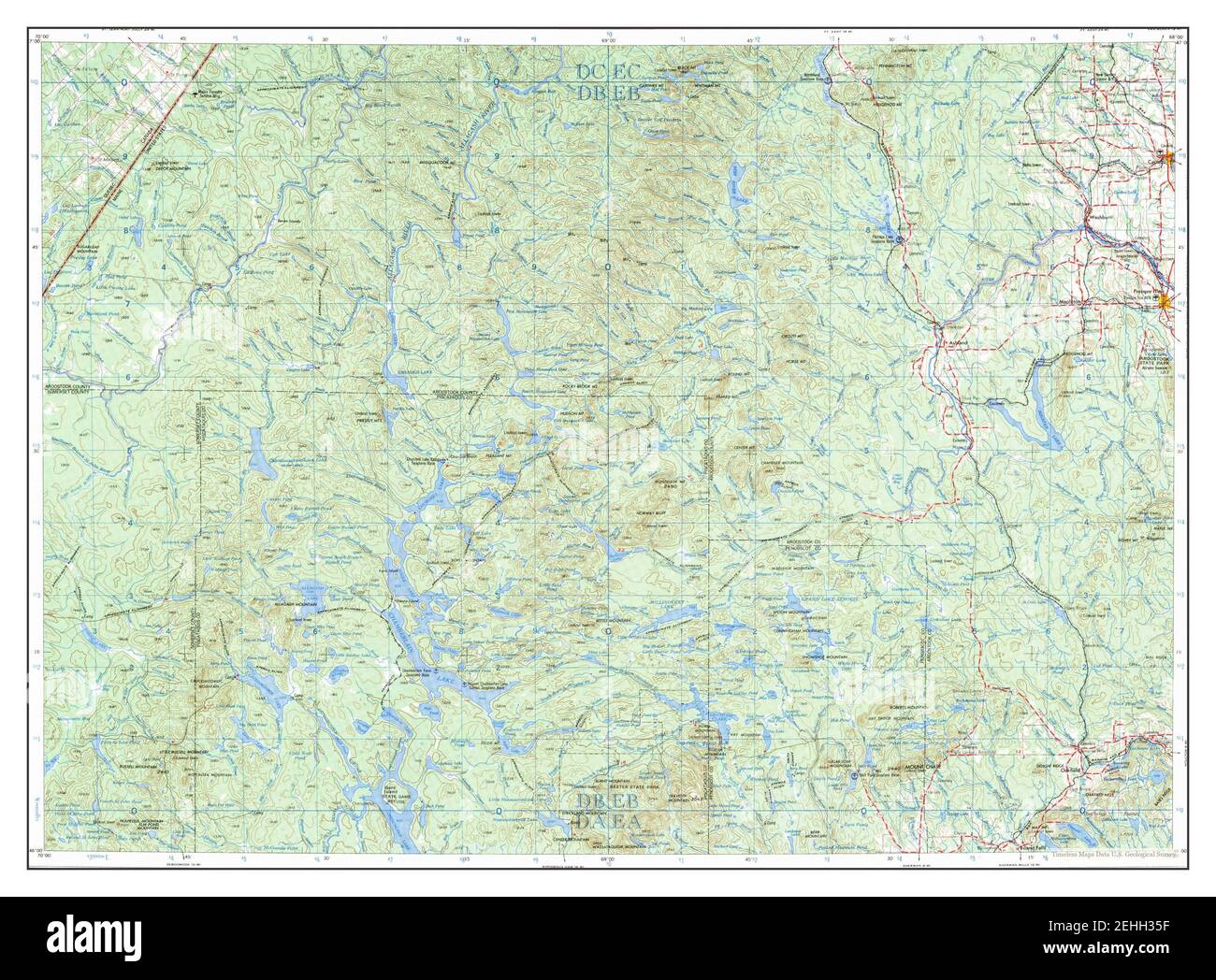 Presque isle maine map hires stock photography and images Alamy