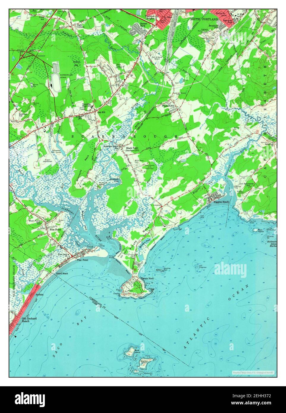 Prouts Neck Maine Map Prouts Neck, Maine, Map 1957, 1:24000, United States Of America By Timeless  Maps, Data U.s. Geological Survey Stock Photo - Alamy