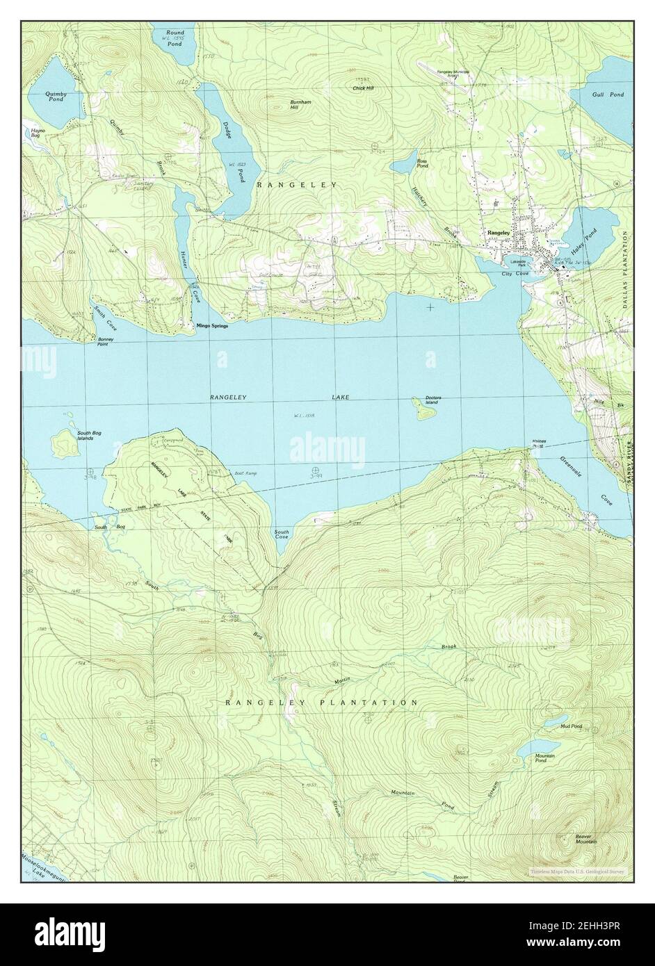 Rangeley, Maine, map 1997, 124000, United States of America by