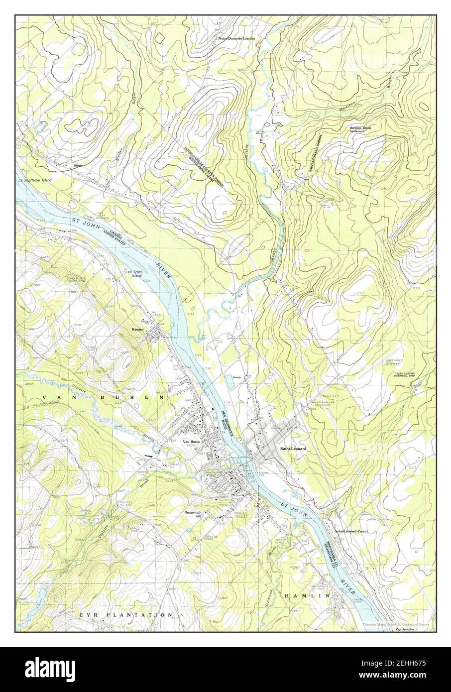 Van Buren Maine Map Van Buren, Maine, Map 1986, 1:24000, United States Of America By Timeless  Maps, Data U.s. Geological Survey Stock Photo - Alamy