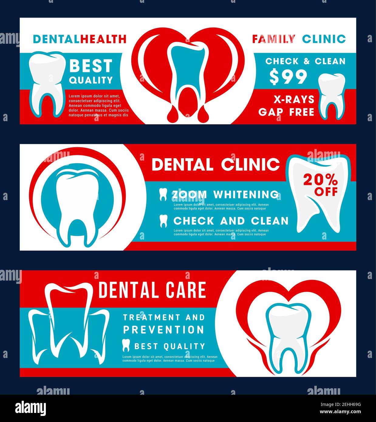 Dental clinic discount offer banner for dentistry medical treatment