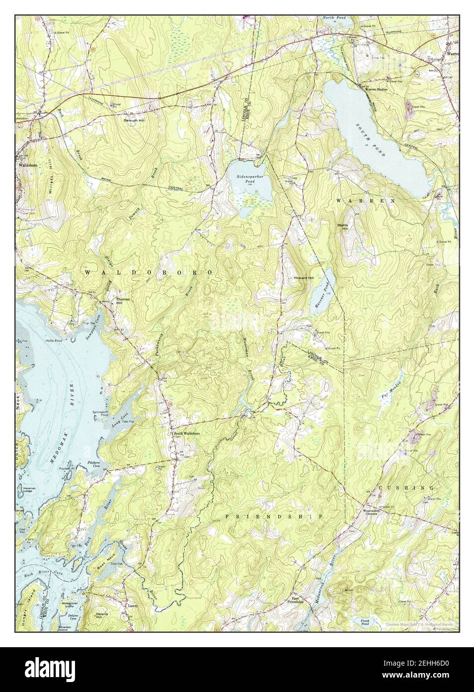Waldoboro East, Maine, map 1965, 124000, United States of America by