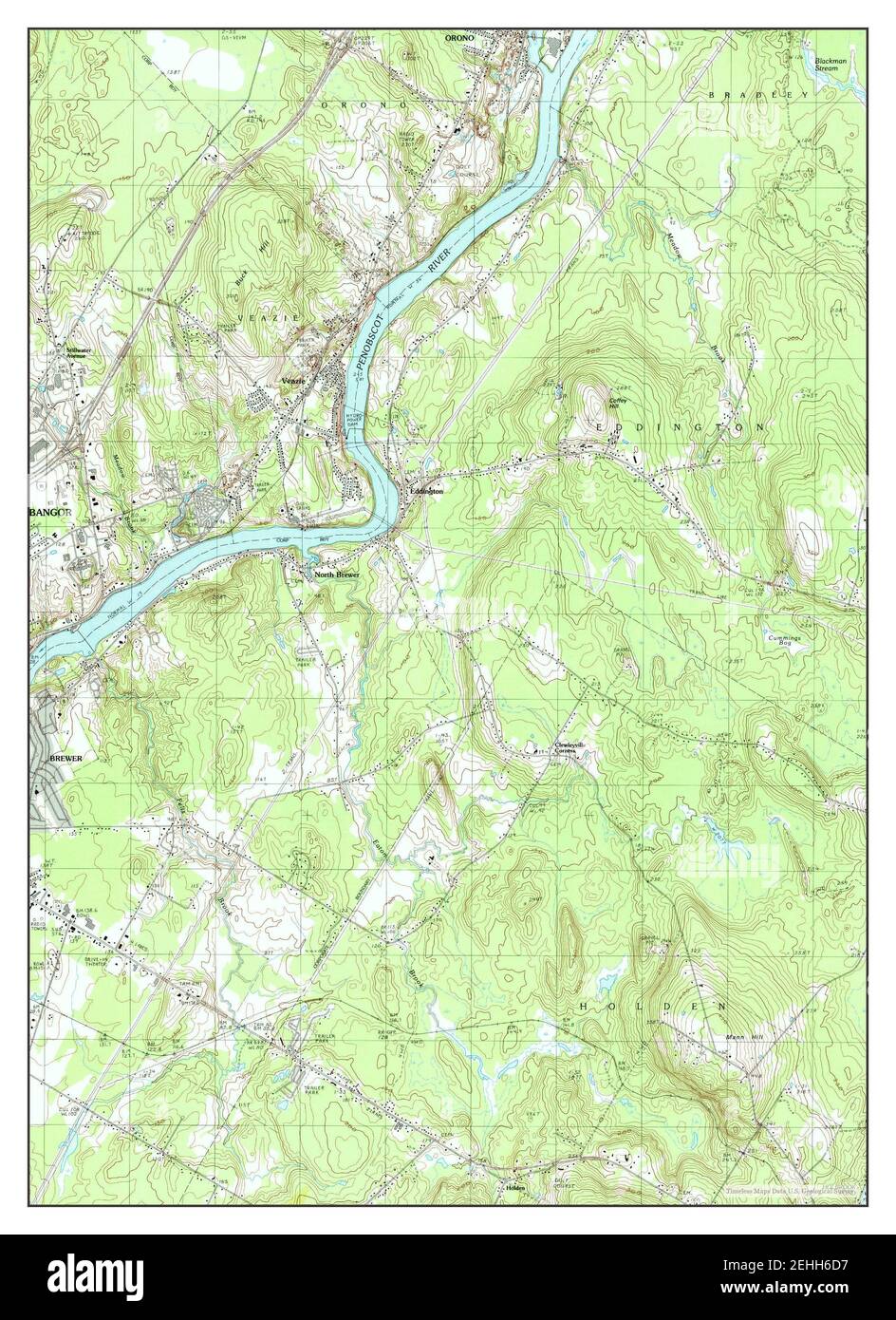 Veazie, Maine, map 1988, 124000, United States of America by Timeless