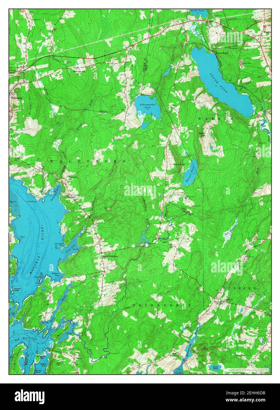 Waldoboro East, Maine, map 1965, 124000, United States of America by