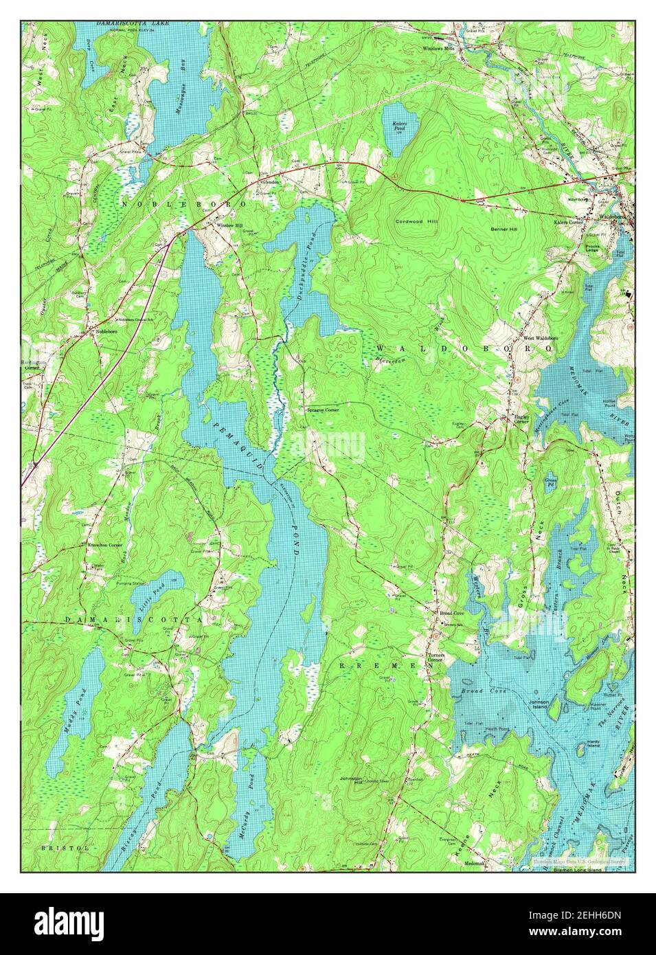 Waldoboro West, Maine, map 1965, 124000, United States of America by