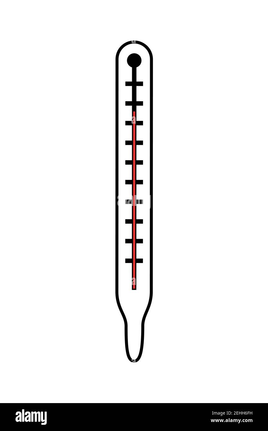 Thermometer icon, vector illustration isolated on white background. Icon. Stock Vector