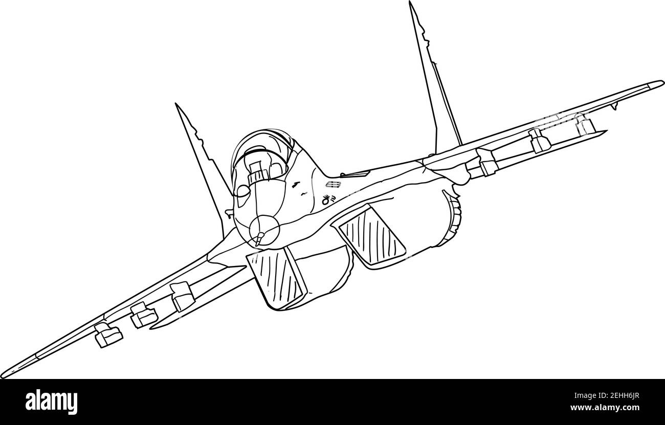 Silhouette military combat airplane on a white background Stock Vector ...