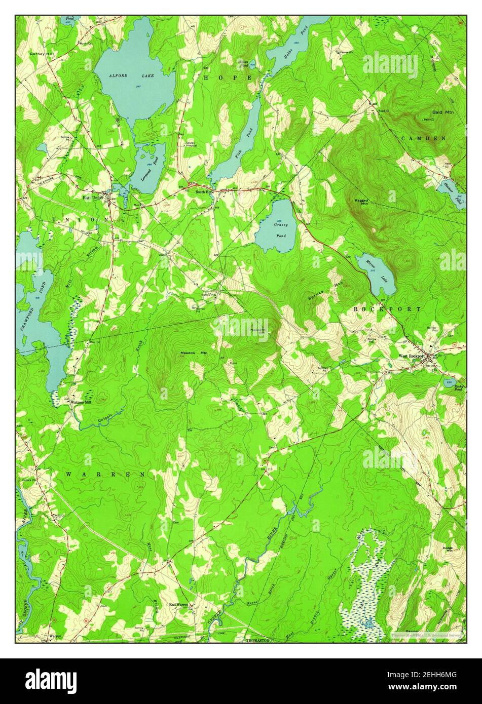 West Rockport, Maine, map 1955, 124000, United States of America by