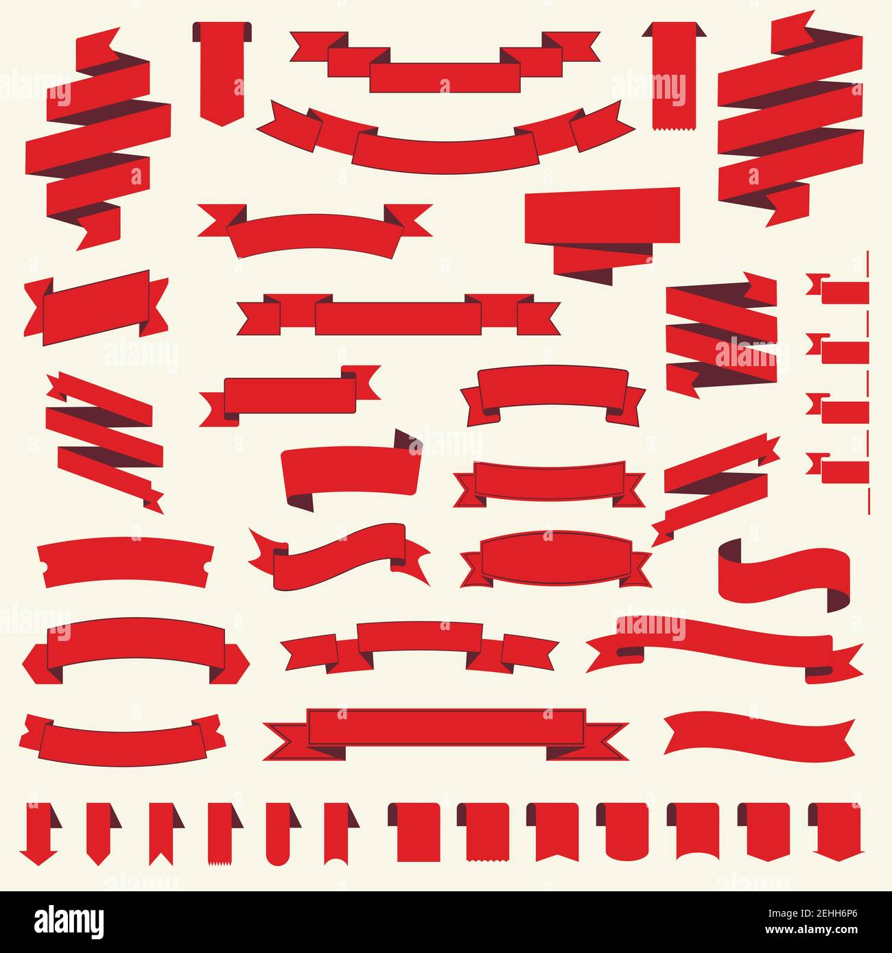 vector red ribbonsset . perfect templates for your design Stock Vector ...