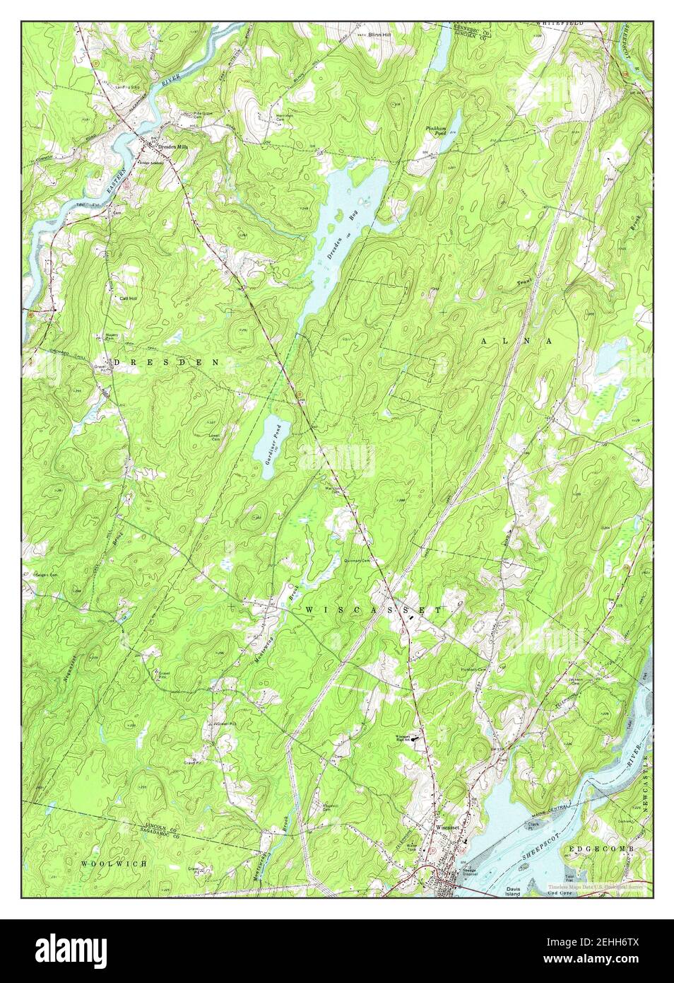 Wiscasset, Maine, map 1970, 124000, United States of America by