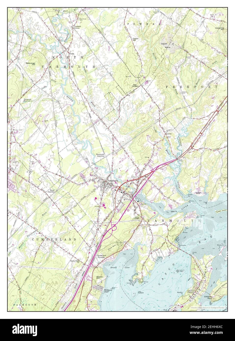 Yarmouth maine map Cut Out Stock Images & Pictures Alamy