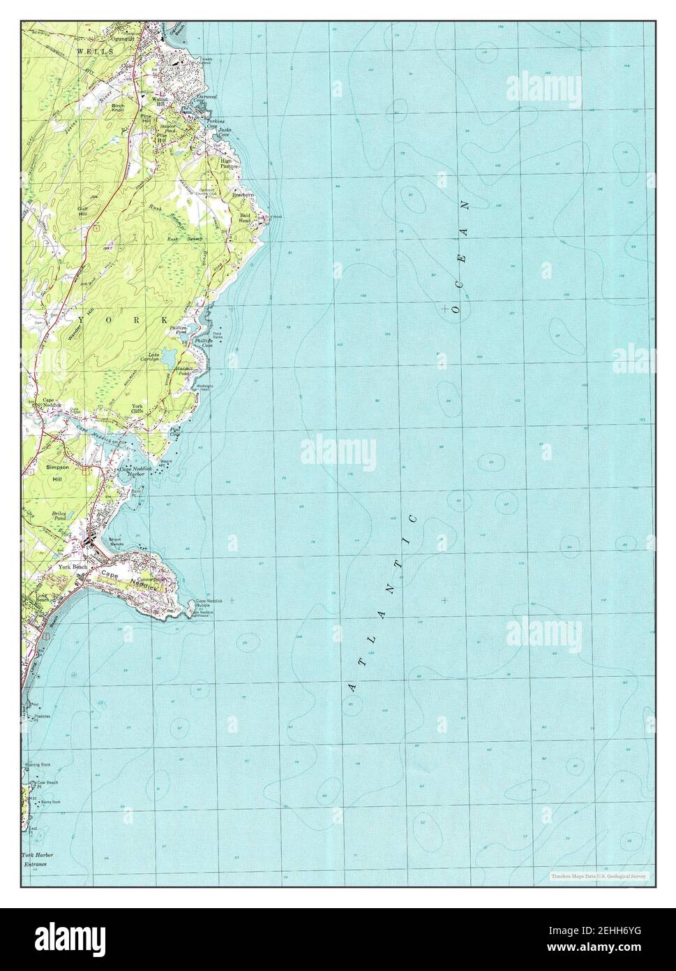 York Beach Maine Map York Beach Maine Map High Resolution Stock Photography And Images - Alamy